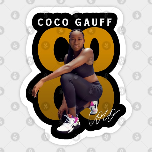 Coco Gauff Sticker by Jeff Adamsss